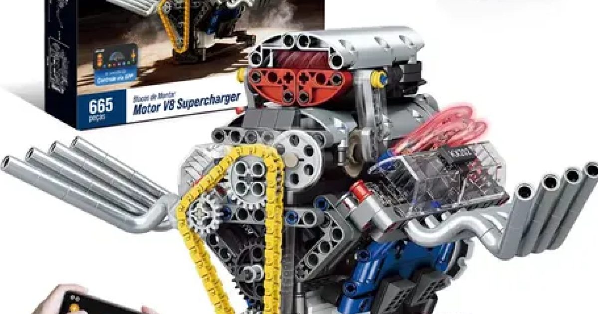 Brastoy Conjunto De Blocos De Construção De Motor V8 692pcs - R$ 157,25