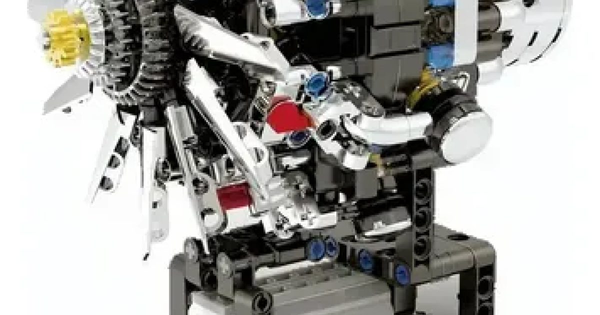 Blocos De Montar Construção De Motor V8 Modelo Brinquedo 558 V8 558 - R$ 172,79